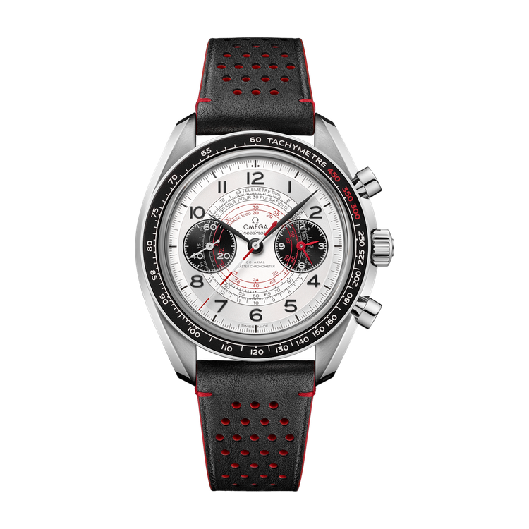 Omega Speedmaster Chronoscope Silver Steel Leather 43mm