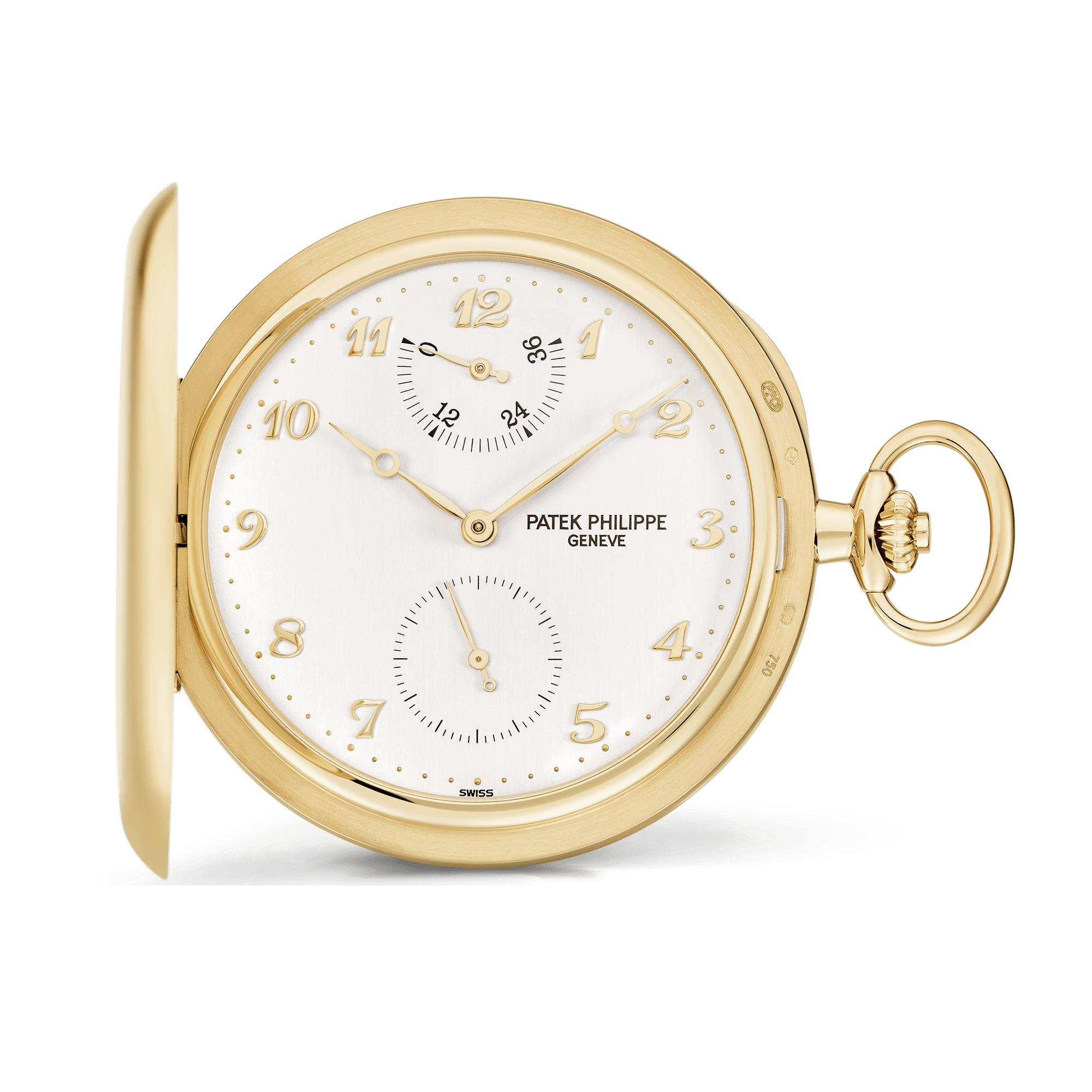 Patek Philippe Pocket Watches Silver Yellow Gold 48mm
