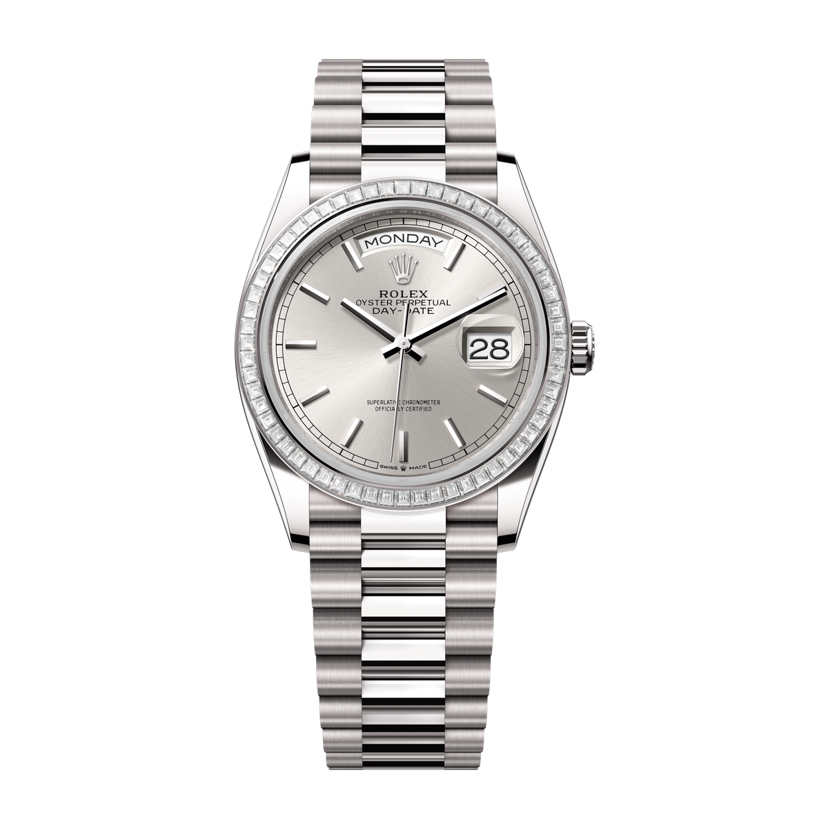 Rolex Day-Date 36 Silver White Gold 36mm