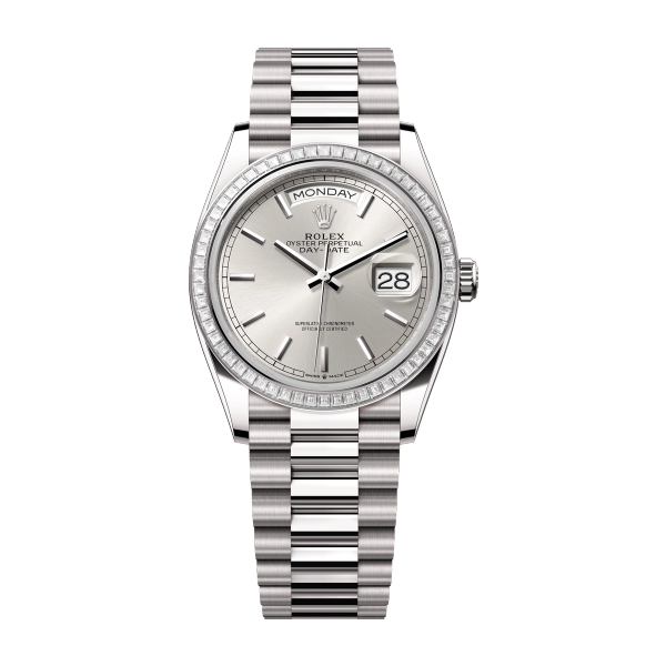Rolex Day-Date 36 Silver White Gold 36mm