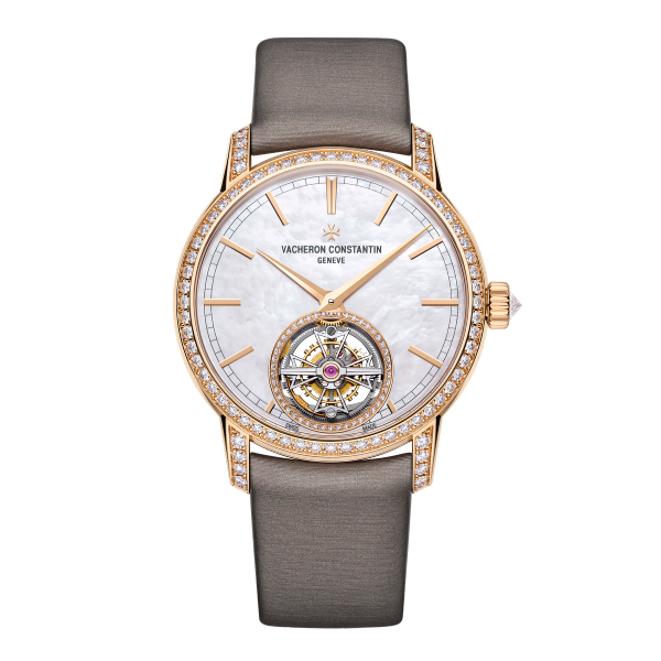Vacheron Constantin Traditionnelle Tourbillon Mother of Pearl Rose Gold Fabric 39mm
