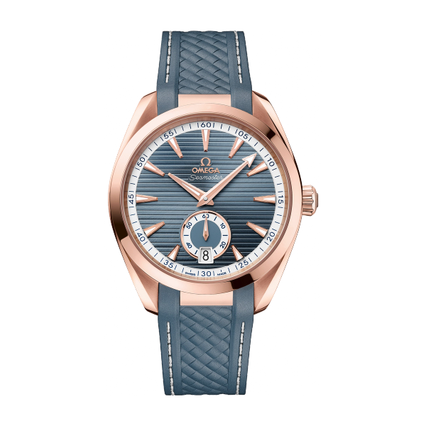Omega Seamaster Aqua Terra 150M Blue Rose Gold Rubber 41mm