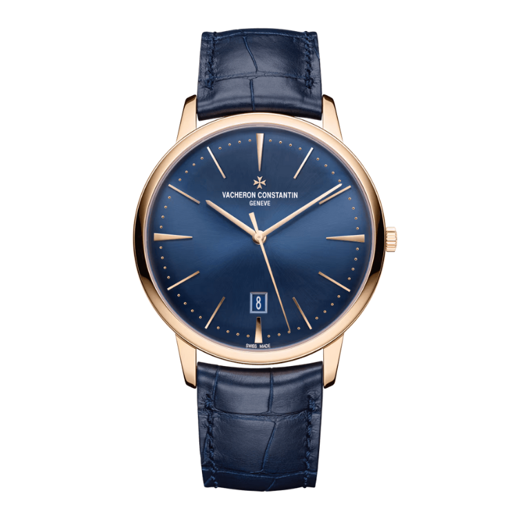 Vacheron Constantin Patrimony Self-winding Blue Rose Gold Alligator Leather 40mm