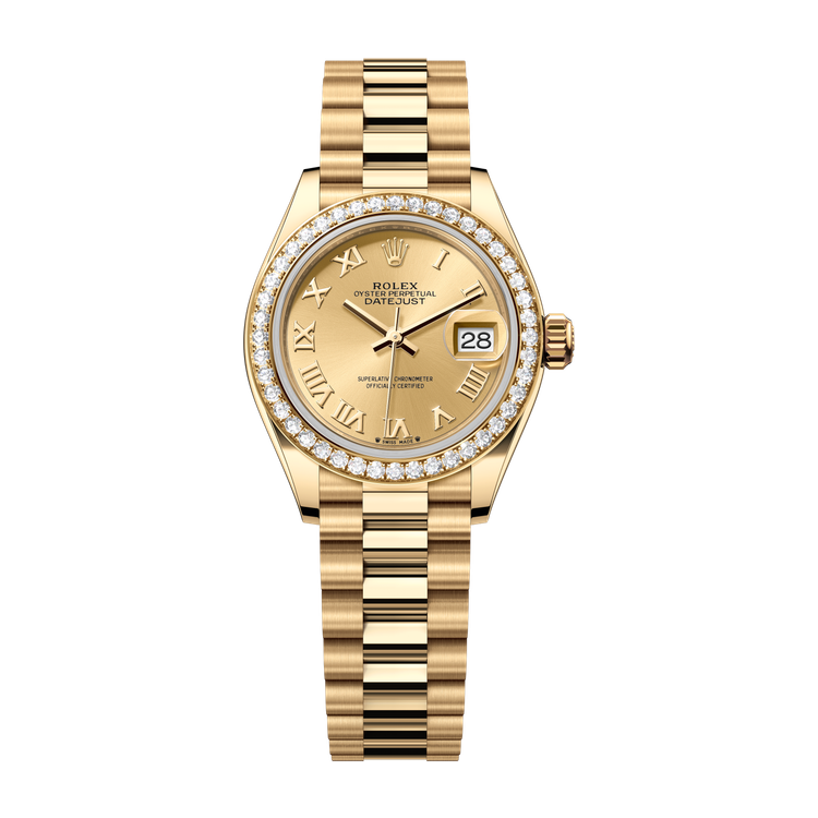 Rolex Lady-Datejust Champagne Yellow Gold 28mm