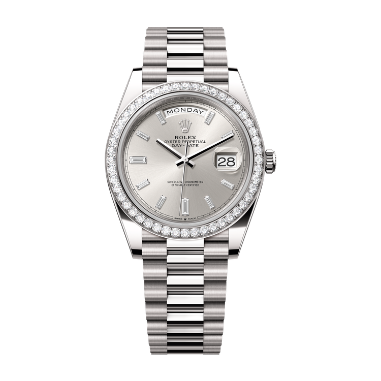 Rolex Day-Date 40 Silver White Gold 40mm