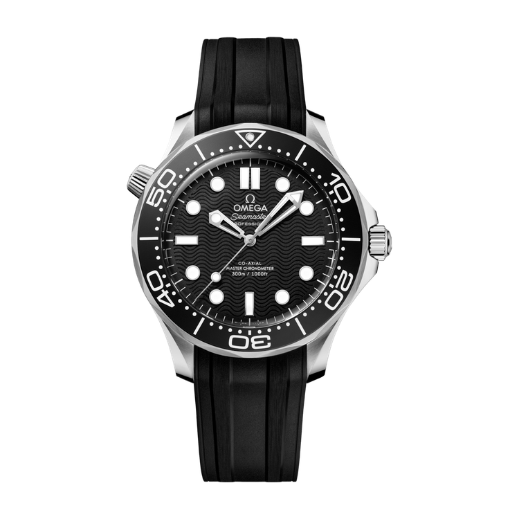 Omega Seamaster Diver 300M Black Steel Rubber 42mm