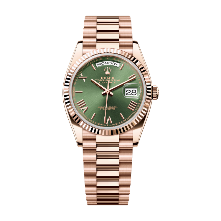 Rolex Day-Date 36 Green Rose Gold 36mm