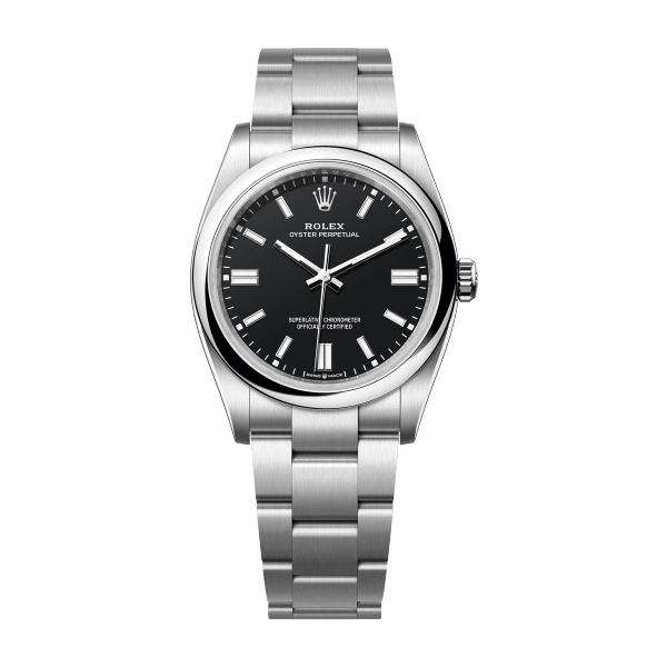 Rolex Oyster Perpetual 36 Black Steel 36mm