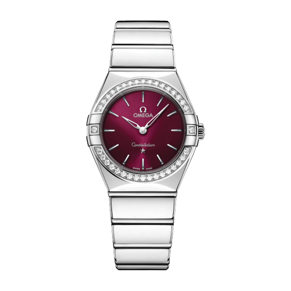 Omega Constellation Maroon Steel 28mm