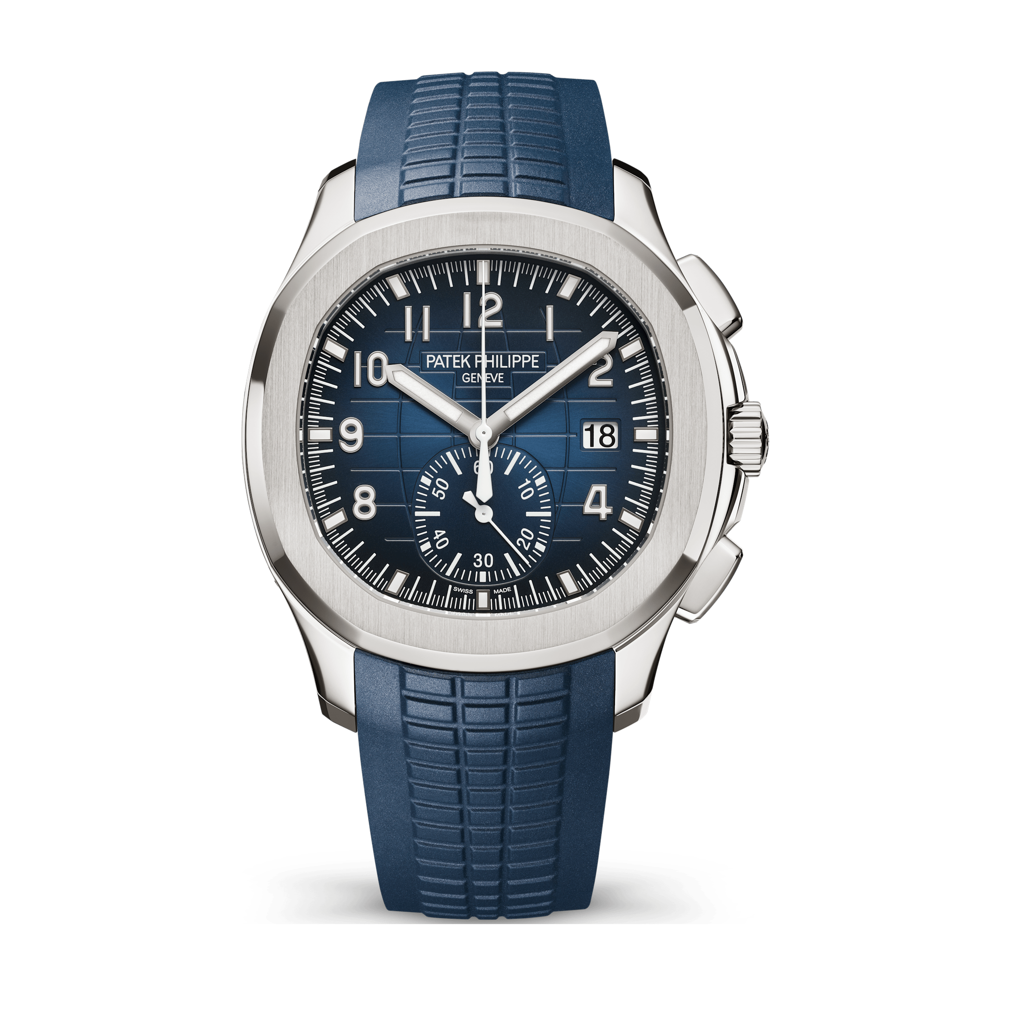 Patek Philippe Aquanaut Chronograph Blue White Gold Rubber 42.2mm
