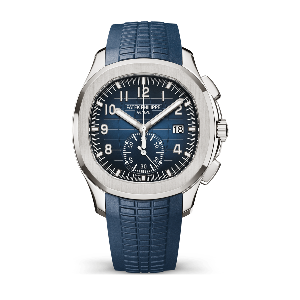 Patek Philippe Aquanaut Chronograph Blue White Gold Rubber 42.2mm