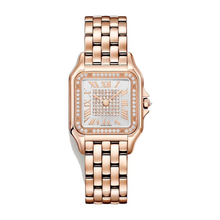Cartier Panthère de Cartier Medium Diamond Pave Rose Gold 26.7mm