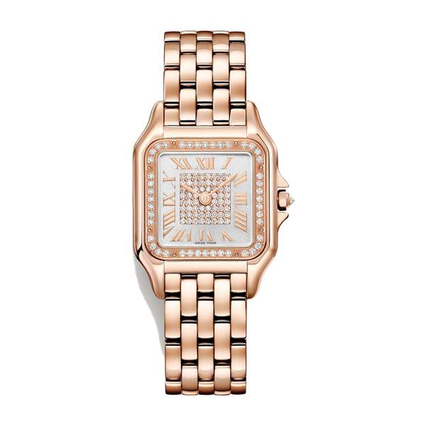 Cartier Panthère de Cartier Medium Diamond Pave Rose Gold 26.7mm