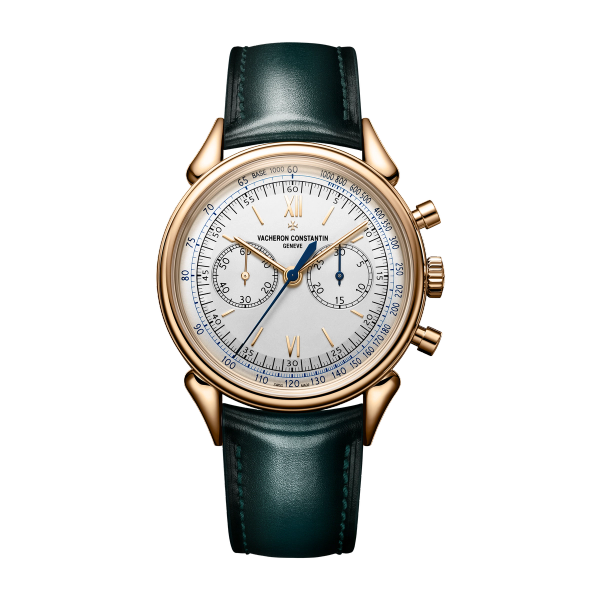 Vacheron Constantin Historiques Cornes de Vache 1955 Silver Rose Gold Leather 38.5mm