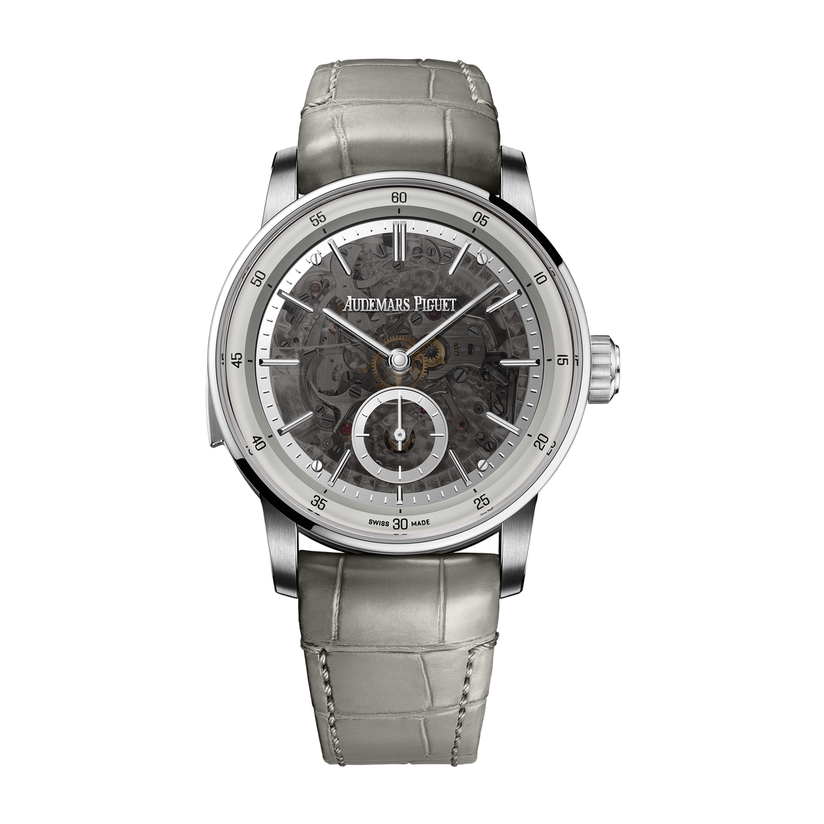 Audemars Piguet Code 11.59 Minute Repeater Supersonnerie Skeleton White Gold Alligator Leather 41mm
