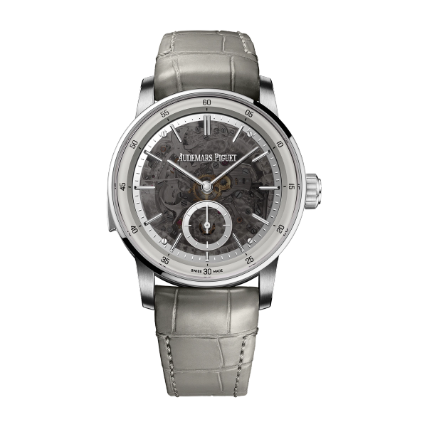 Audemars Piguet Code 11.59 Minute Repeater Supersonnerie Skeleton White Gold Alligator Leather 41mm