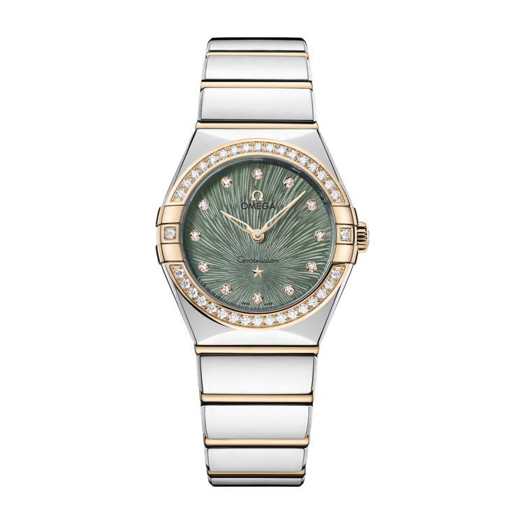 Omega Constellation Green Two-Tone 28mm
