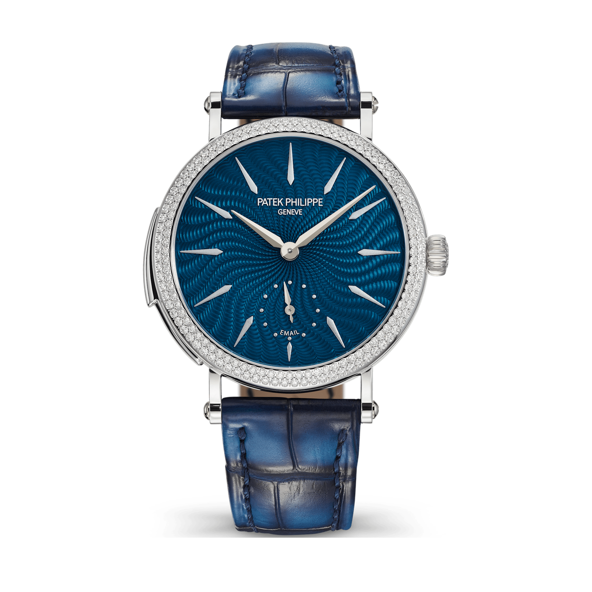 Patek Philippe Grand Complications Blue White Gold Alligator Leather 36mm