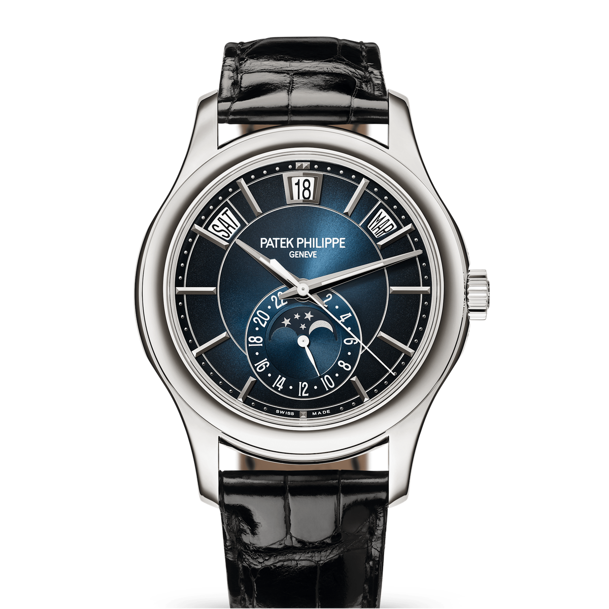 Patek Philippe Complications Blue White Gold Leather 40mm