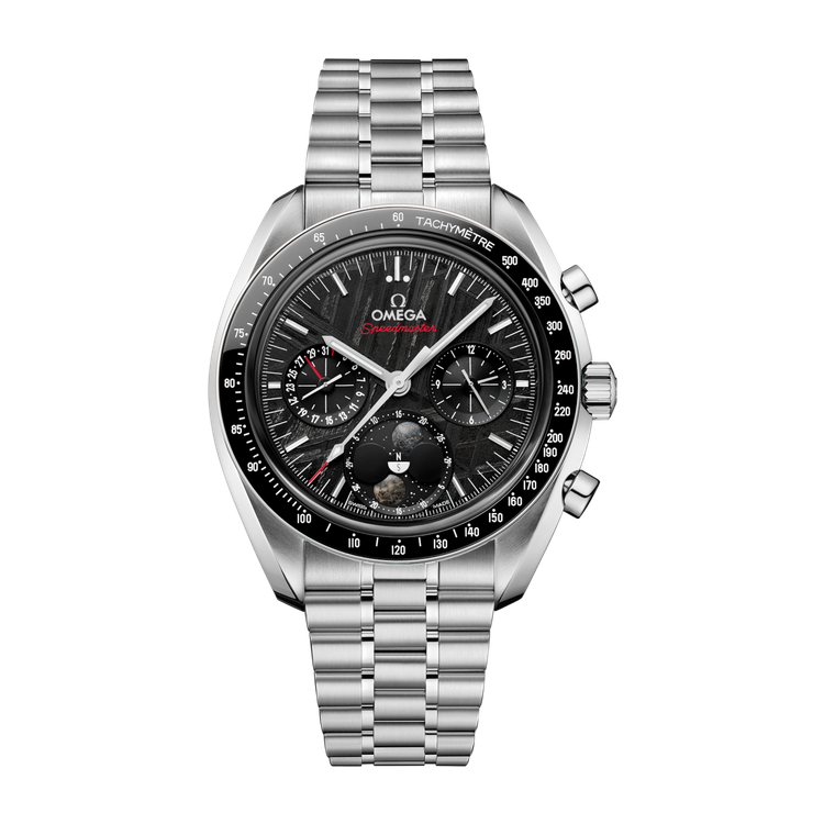 Omega "Meteorite" Speedmaster Moonphase Black Steel 43mm