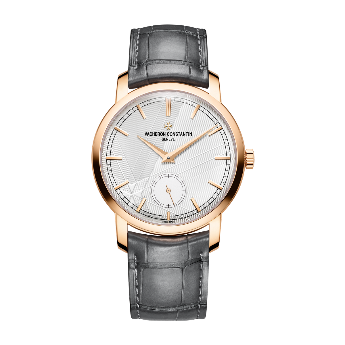 Vacheron Constantin Traditionnelle Manual-winding Silver Rose Gold Alligator Leather 38mm