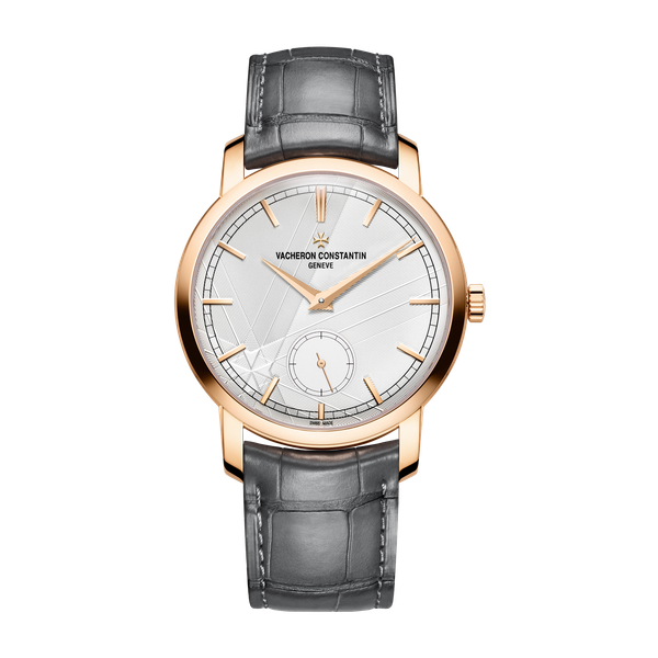 Vacheron Constantin Traditionnelle Manual-winding Silver Rose Gold Alligator Leather 38mm