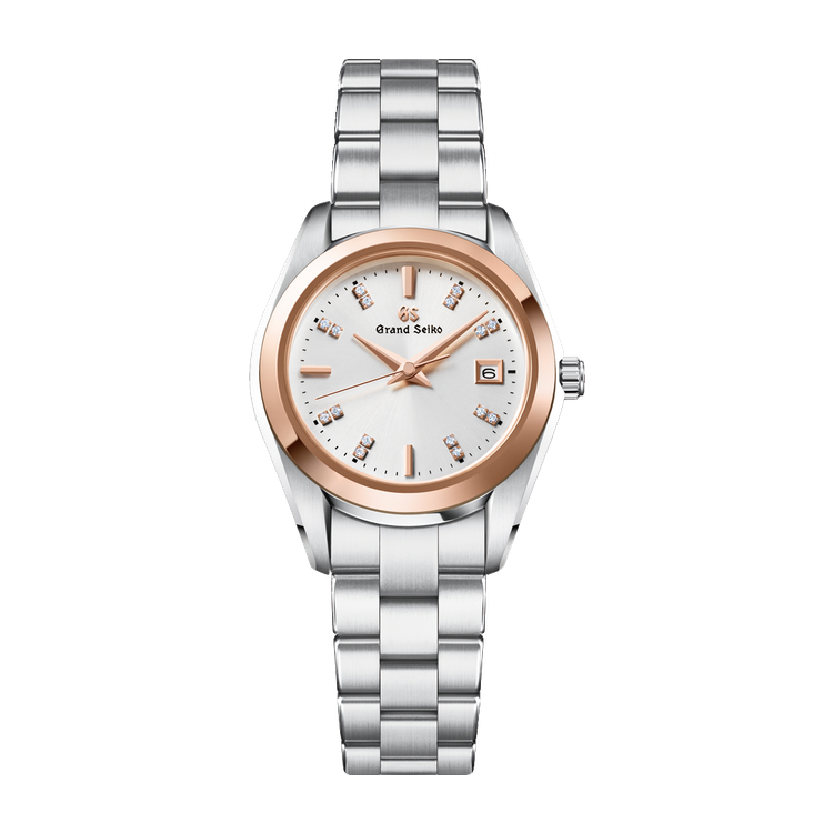 Grand Seiko Heritage Refined Essentials White Two-Tone Alligator Leather 28.9mm