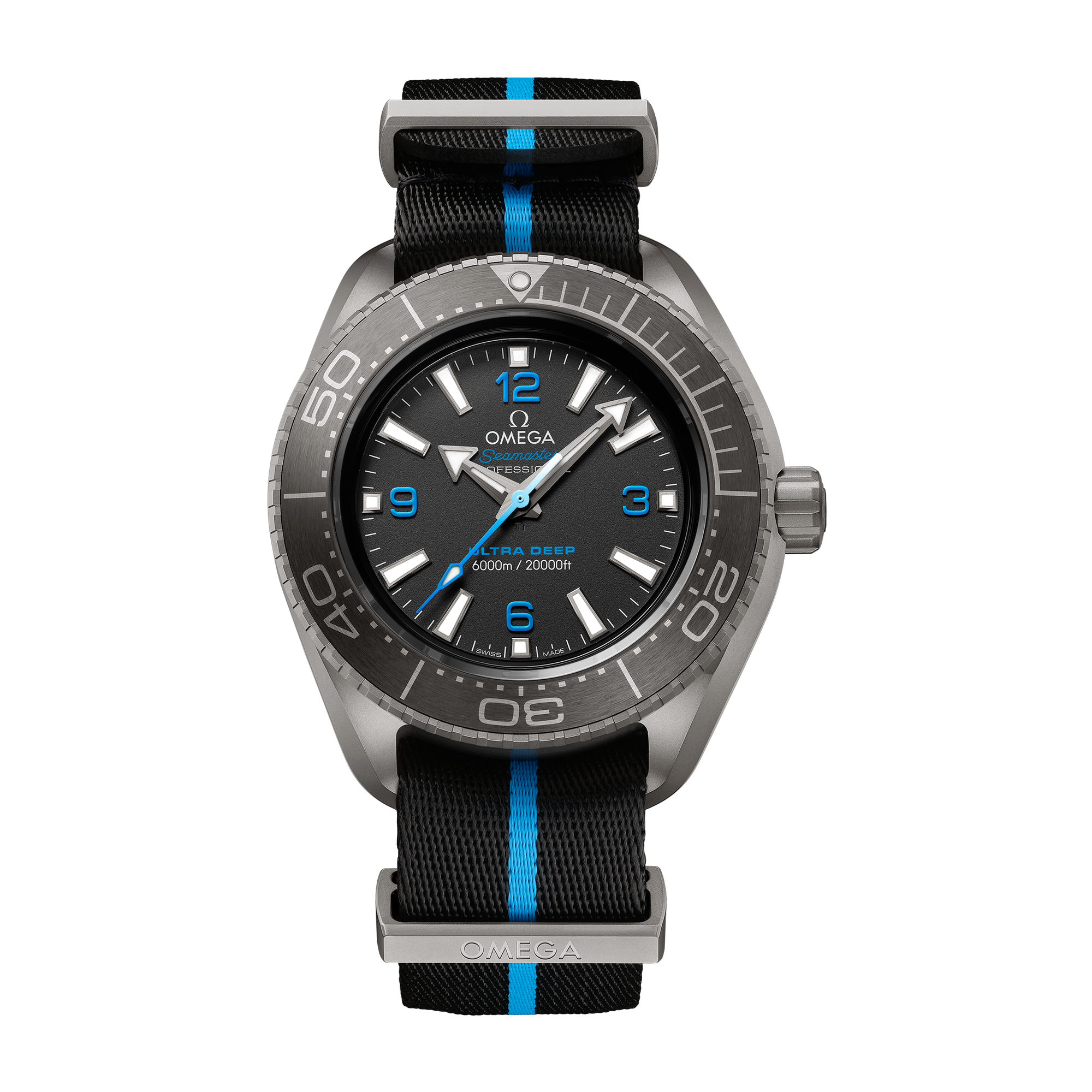 Omega "Ultra Deep" Seamaster Planet Ocean 6000M Black Titanium Fabric 45.5mm