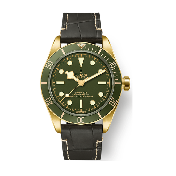 Tudor Black Bay 58 18K Green Yellow Gold Alligator Leather 39mm