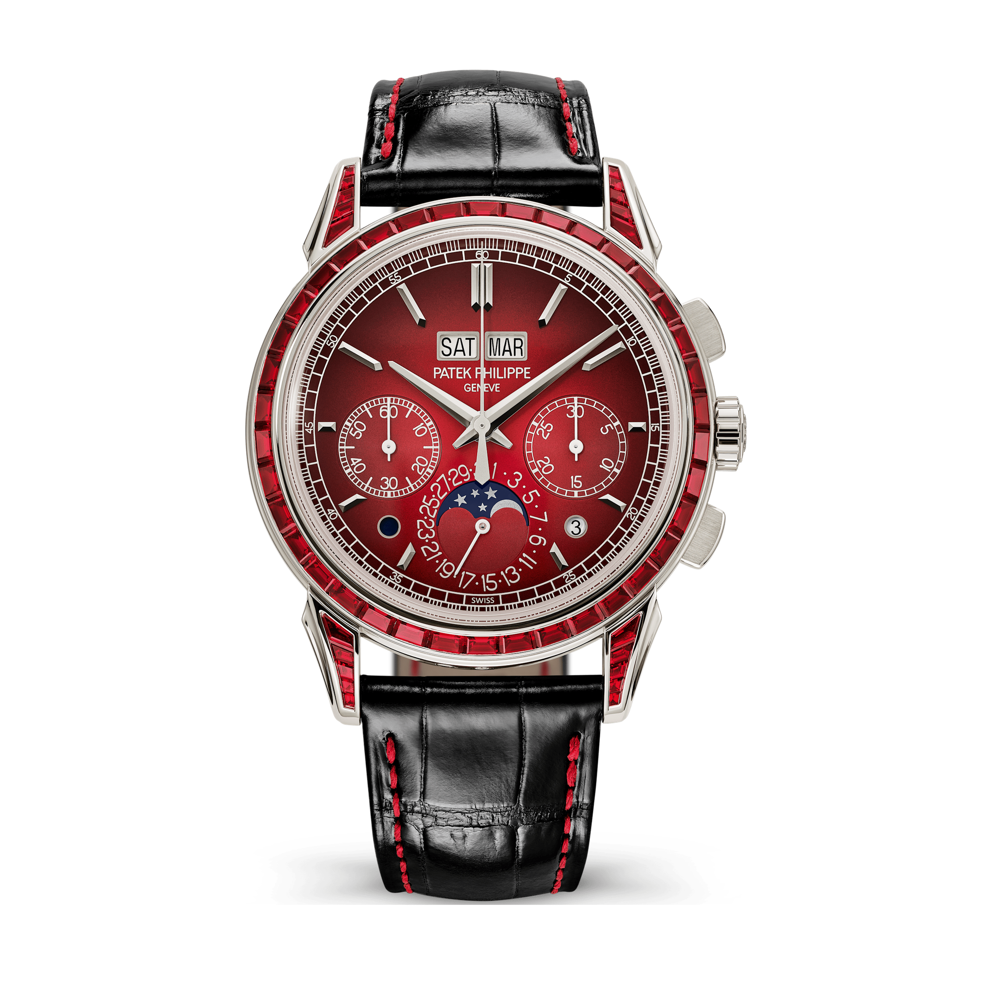 Patek Philippe Grand Complications Red Platinum Alligator Leather 41mm