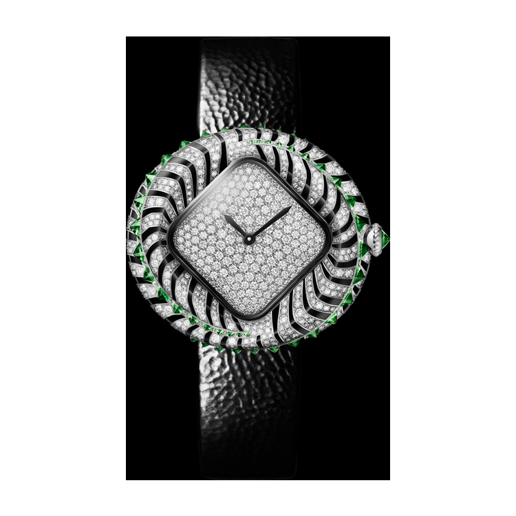 Cartier Panthère Jewelry Diamond Pave Yellow Gold Alligator Leather