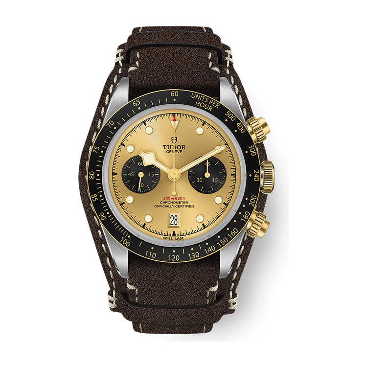 Tudor Black Bay Chrono S&G Champagne Two-Tone Leather 41mm