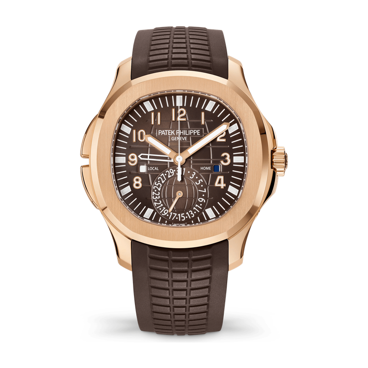 Patek Philippe Aquanaut Travel Time Brown Rose Gold Rubber 40.8mm