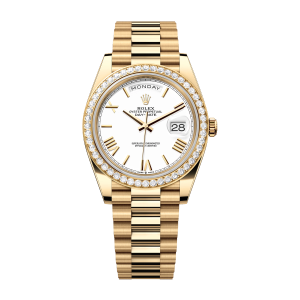 Rolex Day-Date 40 White Yellow Gold 40mm