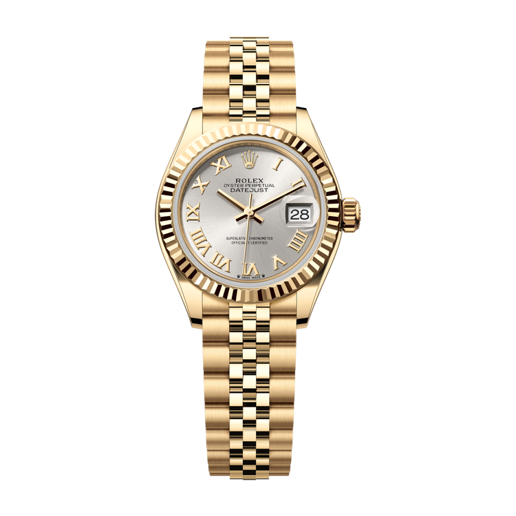 Rolex Lady-Datejust Silver Yellow Gold 28mm