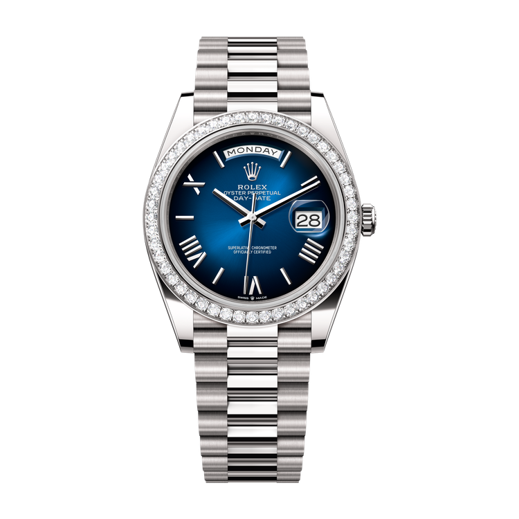 Rolex Day-Date 40 Blue White Gold 40mm