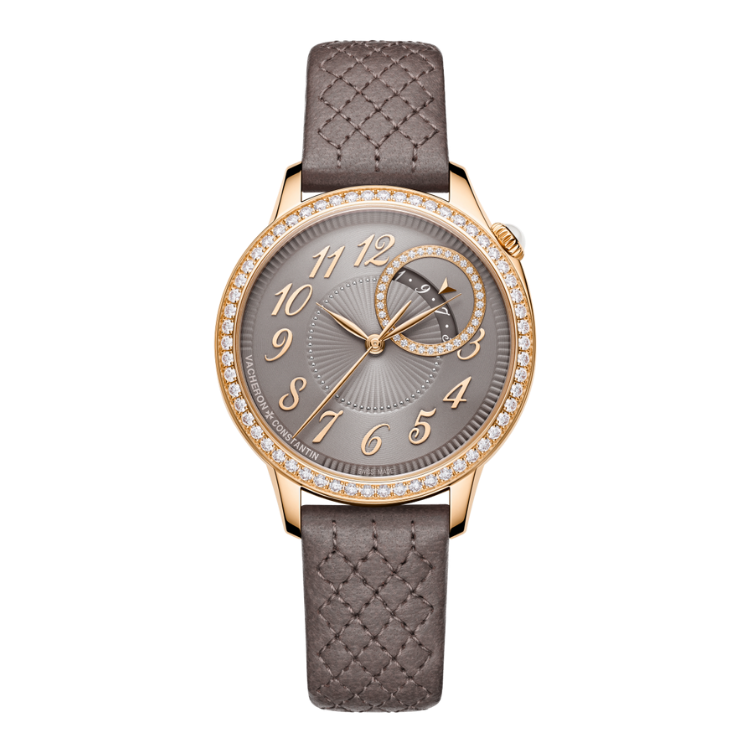Vacheron Constantin Égérie Moon Phase Grey Leather 35mm
