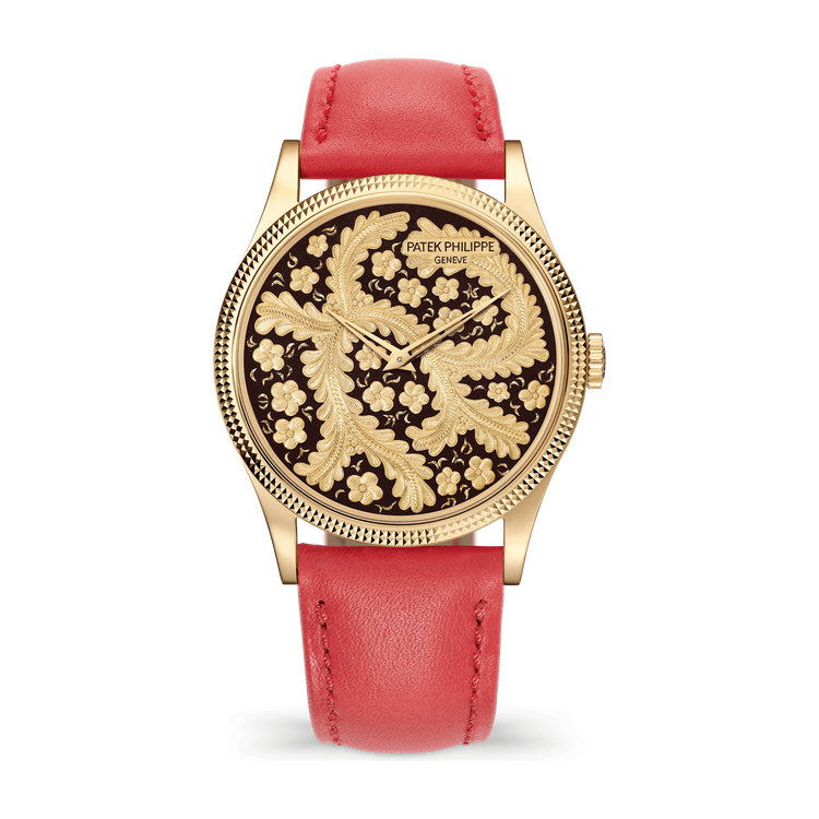 Patek Philippe "Matador" Rare Handcrafts Orange Yellow Gold Leather 38mm