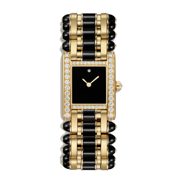 Cartier Tank Black Yellow Gold 24mm