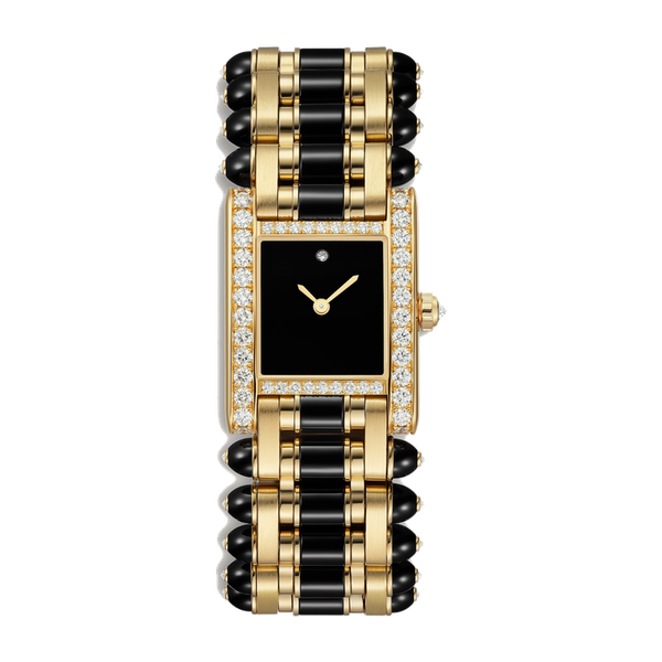 Cartier Tank Black Yellow Gold 24mm