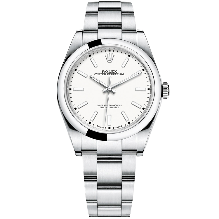 Rolex Oyster Perpetual White Steel 39mm