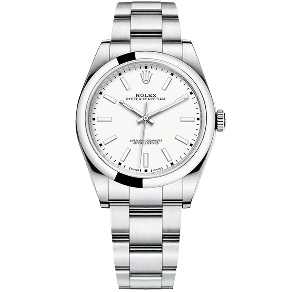Rolex Oyster Perpetual White Steel 39mm