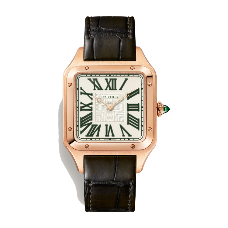 Cartier Santos-Dumont Extra Large Yellow Gold Alligator Leather 33.9mm