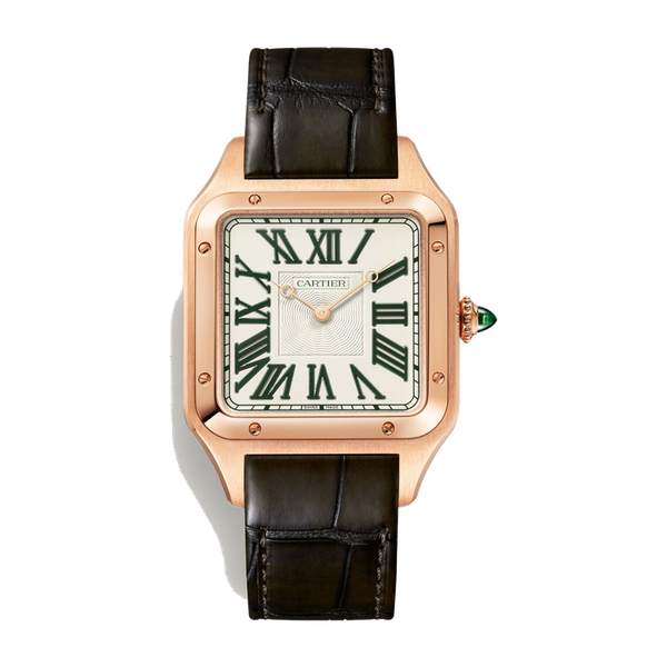 Cartier Santos-Dumont Extra Large Rose Gold Alligator Leather 33.9mm