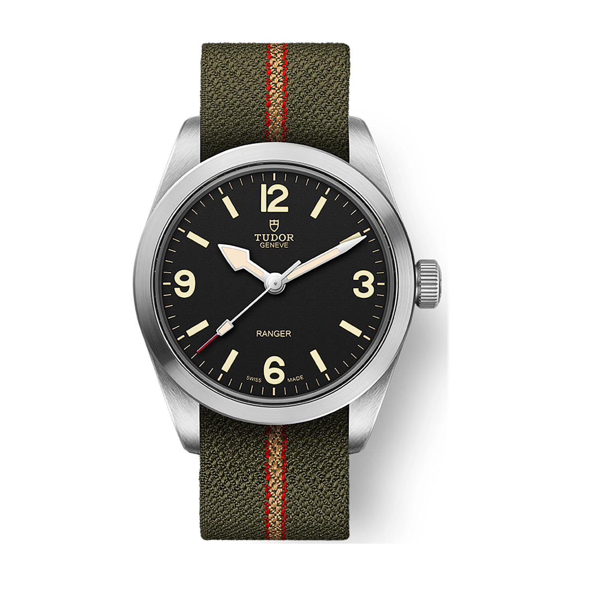 Tudor Ranger Black Steel Fabric 36mm