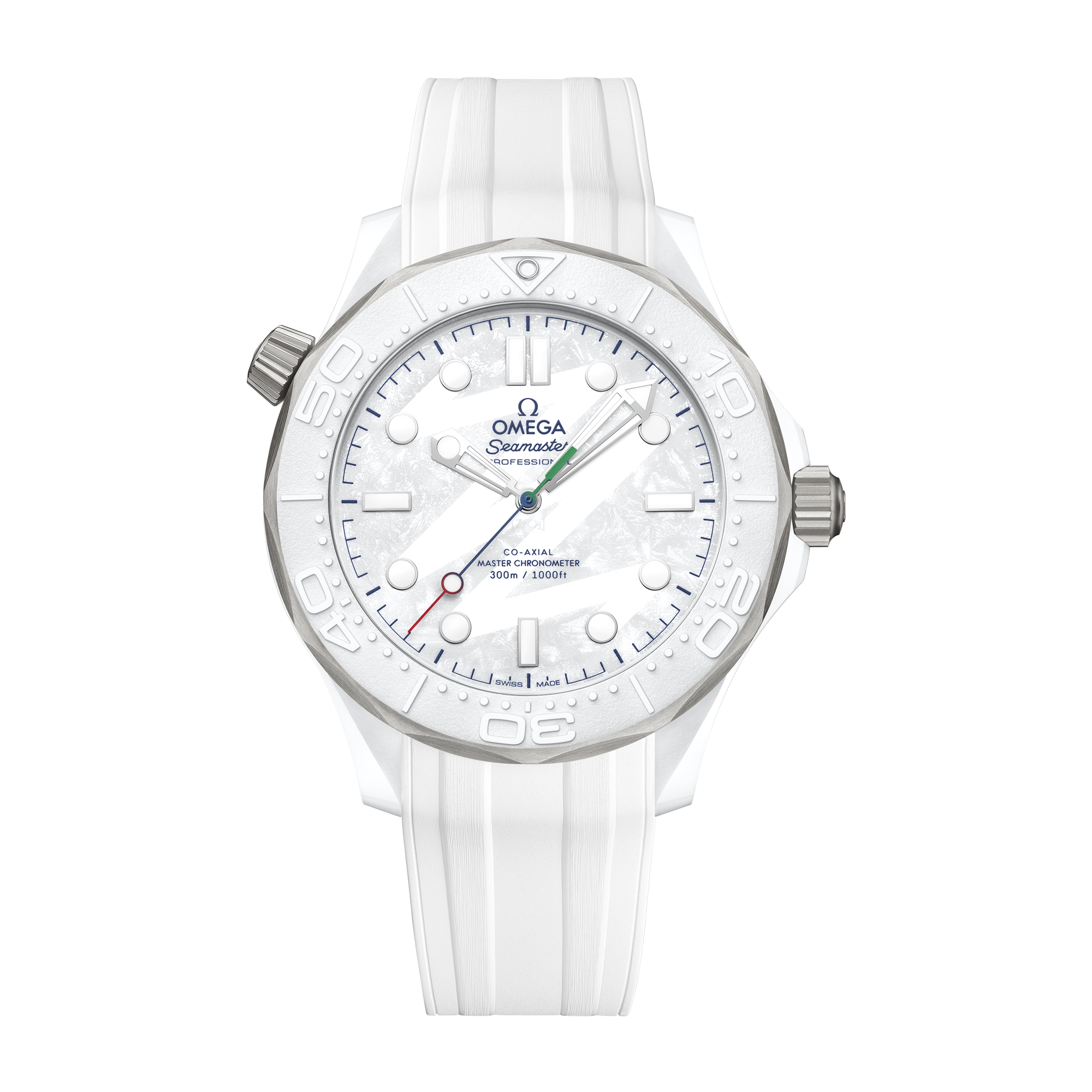 Omega "Milano Cortina 2026" Seamaster Diver 300M White Ceramic Rubber 43.5mm