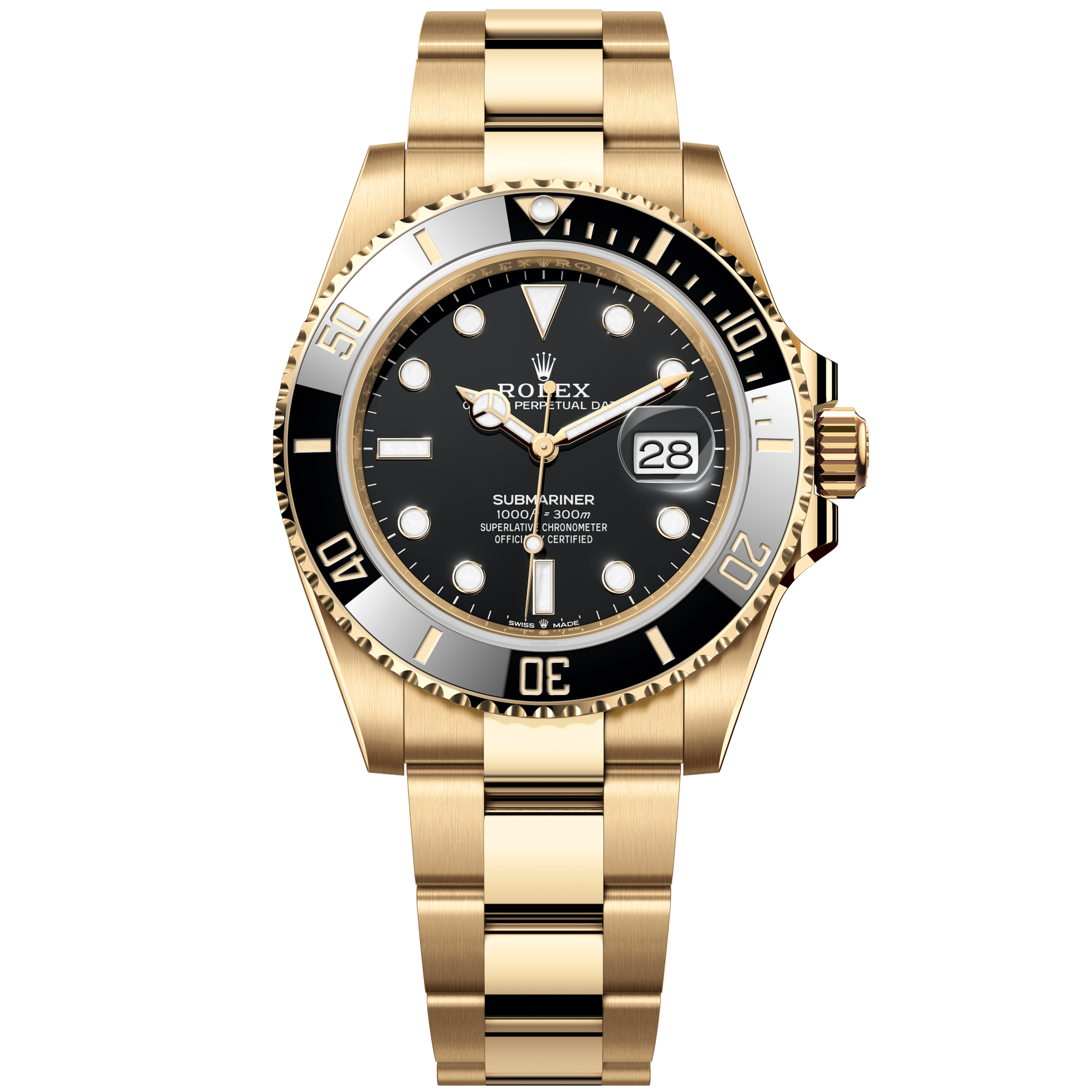 Rolex Submariner Black Yellow Gold 41mm