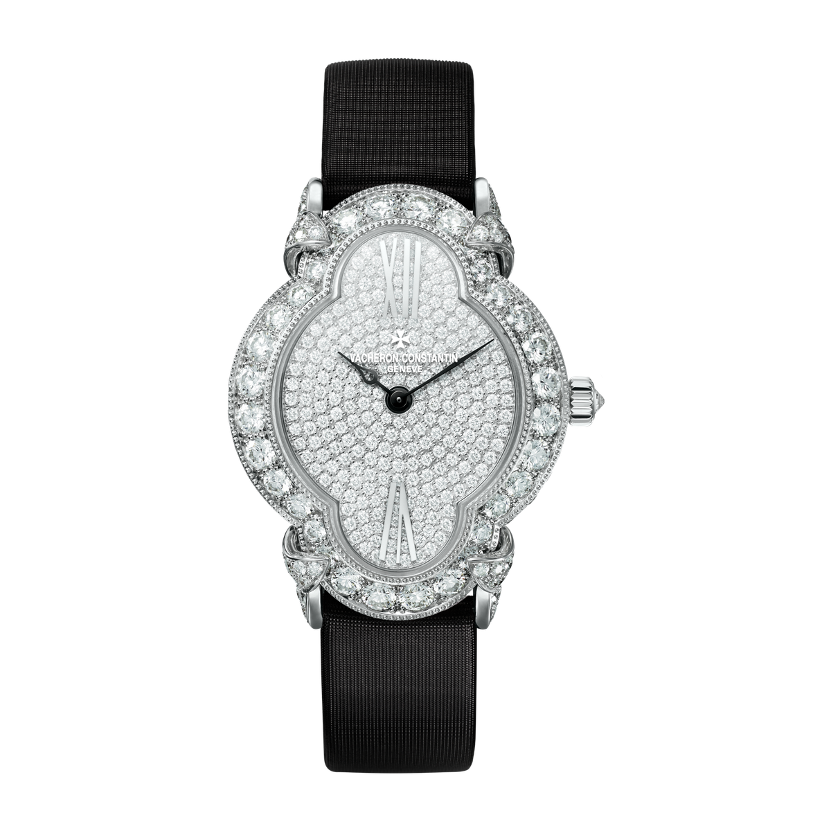 Vacheron Constantin Heures Créatives Heure Romantique Diamond Pave White Gold Fabric 36.2mm