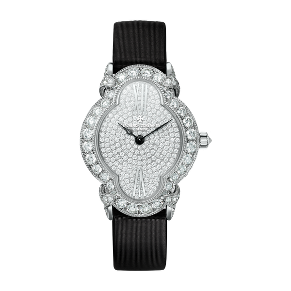 Vacheron Constantin Heures Créatives Heure Romantique Diamond Pave White Gold Fabric 36.2mm