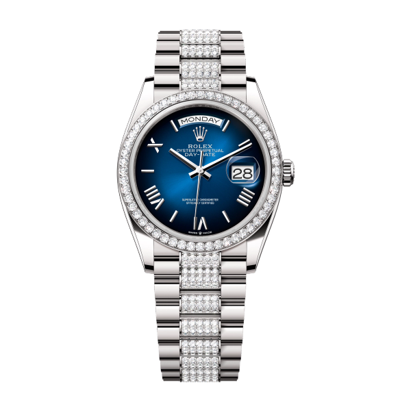 Rolex Day-Date 36 Blue White Gold 36mm